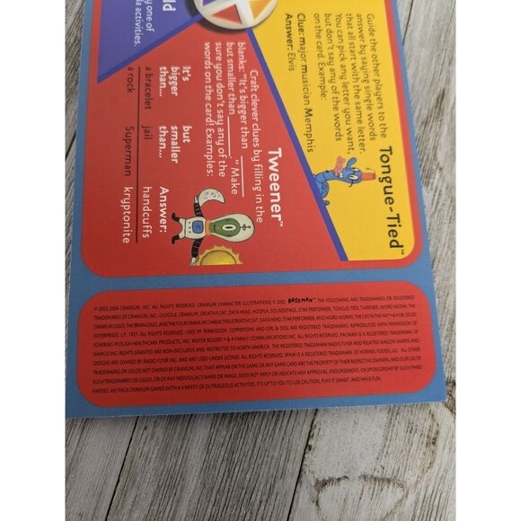 Cranium Hoopla Game Replacement Parts Cards 1 Unopened Instructions 2002-2004 - Picture 8 of 8
